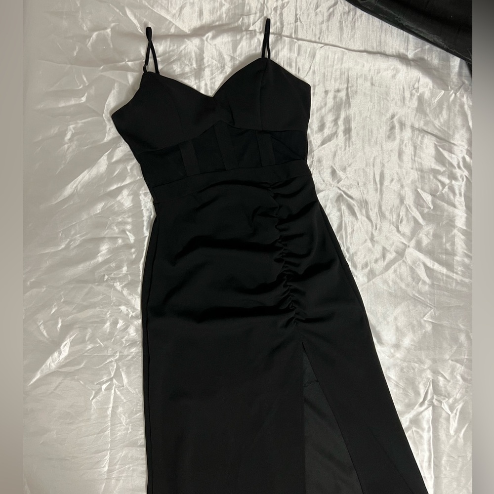 mesh top dress with slit